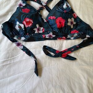 Floral Black Bikini Set